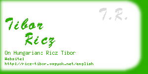 tibor ricz business card